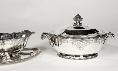 Two Silver vegetables and sauce pan late by Lapparra - 