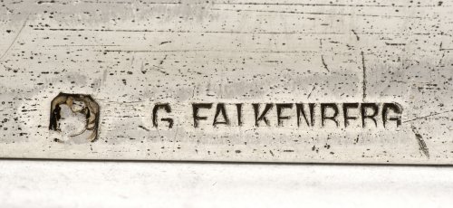 Falkenberg - Plateau rectangulaire en argent massif - début XXe - Emmanuel Redon Silver Fine Art