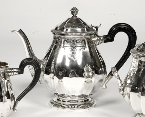 Broliquier et Rodet - Service à thé café en argent massif fin XIXe - Emmanuel Redon Silver Fine Art