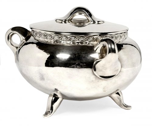 Tétard - Soupière en argent massif design 1950