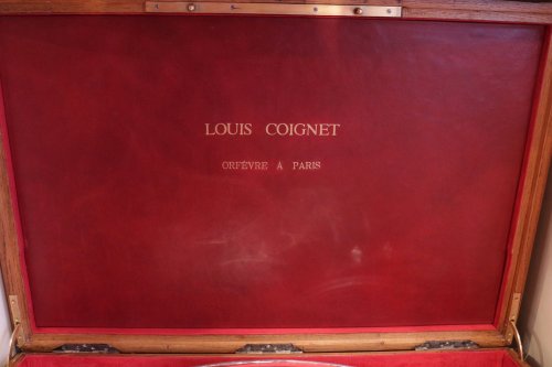 XXe siècle - Coignet - Coffre pièces de forme en argent massif Art Deco
