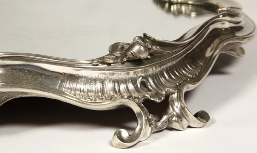XIXe siècle - Puiforcat - Surtout de table miroir et argent massif XIXe
