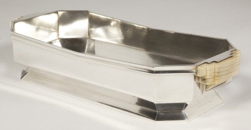 Jean Tétard - Jardinière en argent massif époque 1930 - Argenterie et Arts de la table Style Art Déco