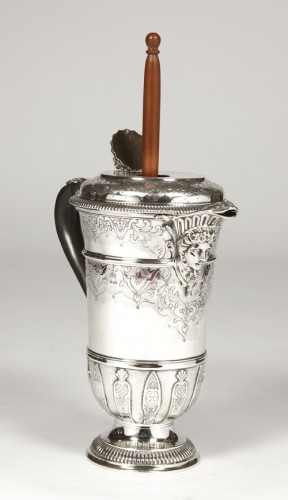 Cardeilhac - Chocolatière solid silver. - silverware & tableware Style Napoléon III