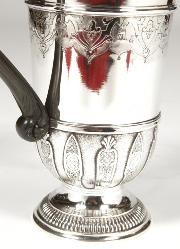 Cardeilhac - Chocolatière solid silver. - Napoléon III