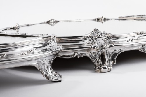Antiquités - Tétard Frères - important centerpiece of solide silver XIXe