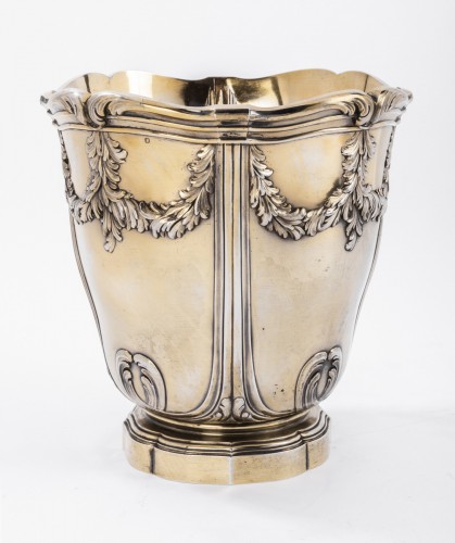 Risler &amp; Carre - Cooler in solid silver vermeillé XIXth - silverware & tableware Style Art nouveau