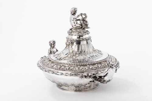 Vegetable covered in silver by the - Gustave Odiot XIXth - Antique Silver Style Napoléon III