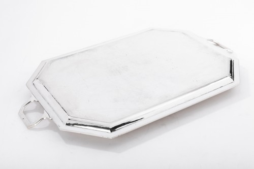 Solid silver tray from Art deco period signed Christofle - Art Déco