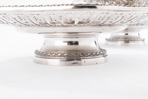 Napoléon III - A. Aucoc Suite of four 19th silver cups