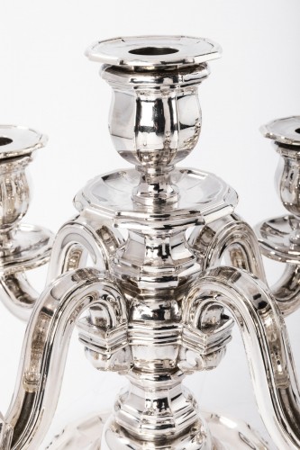 Tétard Frères - Pair of candelabra in sterling silver circa 1930 - 