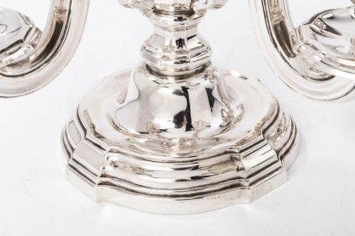 Tétard Frères - Pair of candelabra in sterling silver circa 1930 - Art Déco