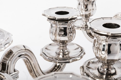 Antiquités - Tétard Frères - Pair of candelabra in sterling silver circa 1930