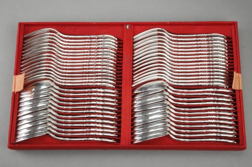  Odiot - 236 solid silver cutlery &quot;MEISSONNIER&quot; set oak chest - 
