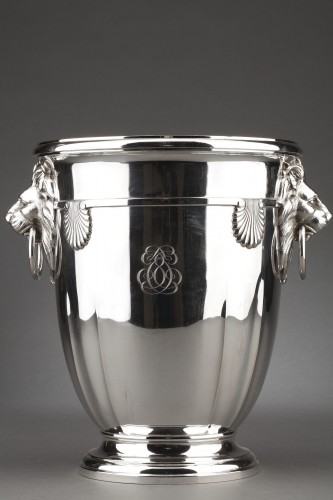 Antiquités - Roussel - 19th century solid silver cooler