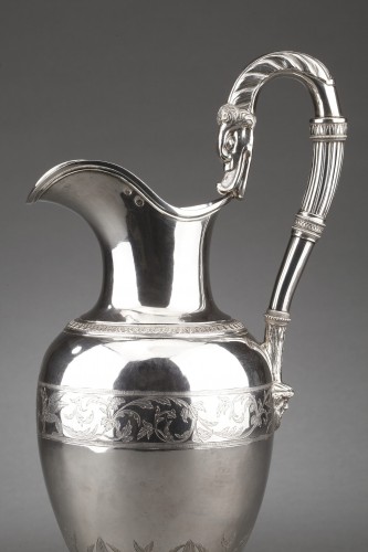 silverware & tableware  - Antoine Michel - Ewer in sterling silver 1st Empire period