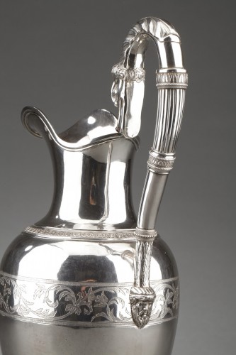 Antiquités - Antoine Michel - Ewer in sterling silver 1st Empire period