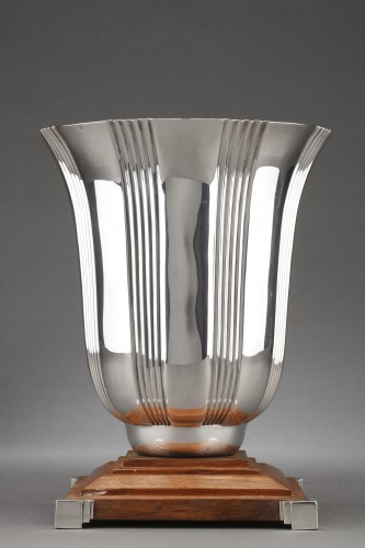 Lapparra - Sterling silver vase Art déco period - 