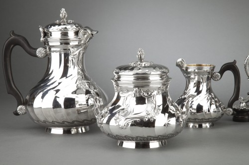 Antique Silver  - Boin Taburet - Tea / Coffee service in solid silver plus