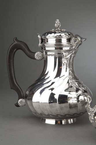 Boin Taburet - Service Thé/Café en argent massif plus Samovar XIXè - Emmanuel Redon Silver Fine Art