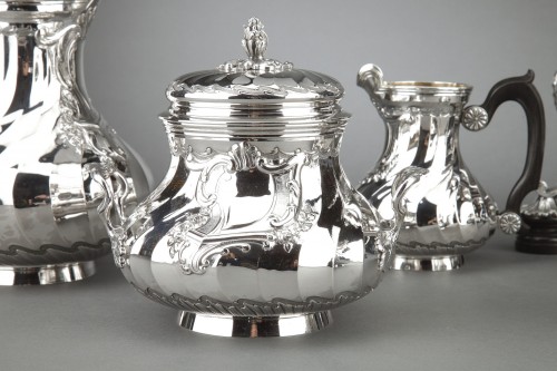 19th century - Boin Taburet - Tea / Coffee service in solid silver plus