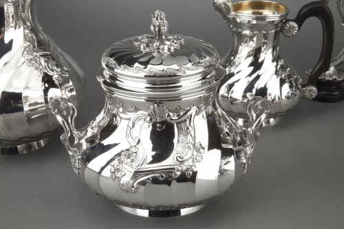 Antiquités - Boin Taburet - Tea / Coffee service in solid silver plus