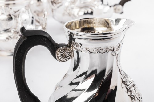 Antiquités - Bointaburet - tea / coffee service in 19th sterling silver
