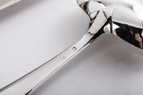 XXe siècle - Tétard - Saucière et sa cuillère en argent massif Art déco