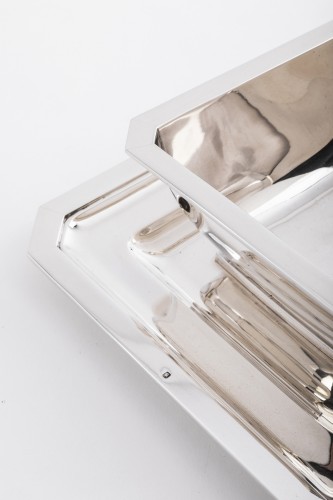 Antiquités - Tétard - Saucière et sa cuillère en argent massif Art déco
