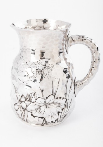 Antique Silver  - J.E. CALDWELL - Hammered solid silver pitcher 20th century