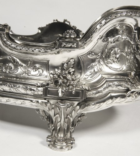 Antiquités - Tétard - Planter in solid silver, Napoléon III period