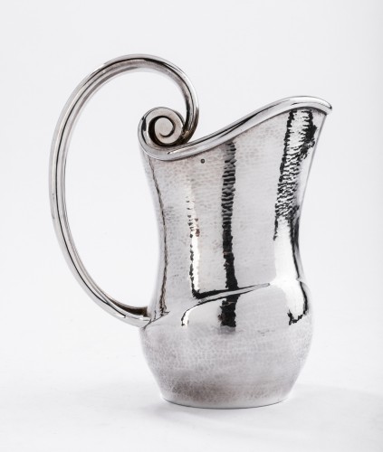 Antique Silver  - Bancelin - Sterling silver pitcher hammered