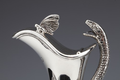 Edouard &amp; John Barnard - Ewer in solid silver XIXth London - Napoléon III