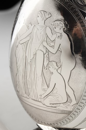 Antiquités - Edouard &amp; John Barnard - Ewer in solid silver XIXth London