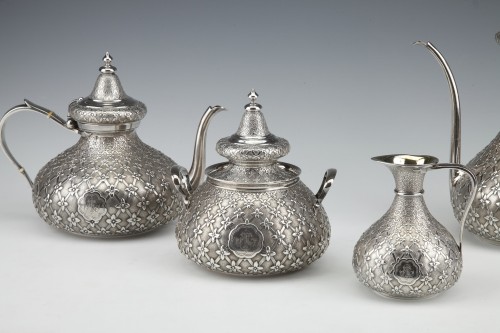 Glanant / Duponchel - 4-piece tea and coffee service in solid silver XIXè - Antique Silver Style Napoléon III