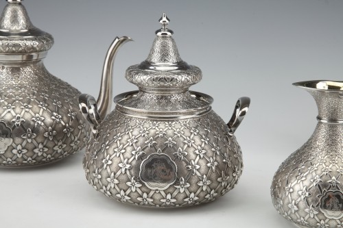 Glanant / Duponchel - 4-piece tea and coffee service in solid silver XIXè - 