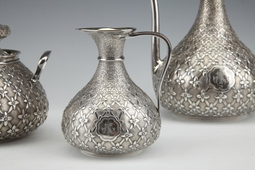 19th century - Glanant / Duponchel - 4-piece tea and coffee service in solid silver XIXè