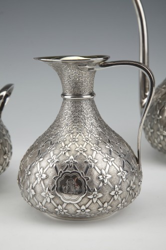Napoléon III - Glanant / Duponchel - 4-piece tea and coffee service in solid silver XIXè