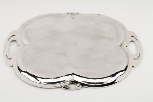 Debain - Solid silver serving tray - Art nouveau