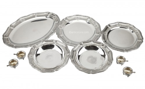 Boin Taburet - Ensemble de plats en argent et salerons Circa XIXè