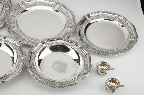 Antique Silver  - Boin Taburet - Set of silver dishes and salt cellars Circa XIXth
