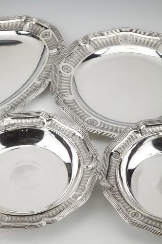Boin Taburet - Set of silver dishes and salt cellars Circa XIXth - 