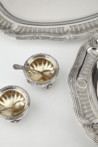  - Boin Taburet - Set of silver dishes and salt cellars Circa XIXth