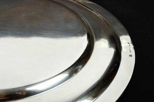 20th century - PUIFORCAT - Set of ten solid silver presentation plates