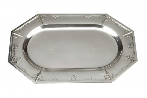 Cardeilhac - Plat en argent massif modèle fer de lance
