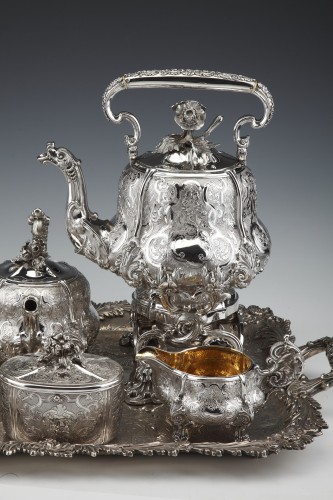 Charles Nicolas Odiot - Important tea / coffee set in sterling silver - 