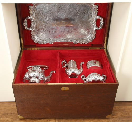 19th century - Charles Nicolas Odiot - Important tea / coffee set in sterling silver