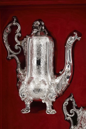 Charles Nicolas Odiot - Important tea / coffee set in sterling silver - Napoléon III