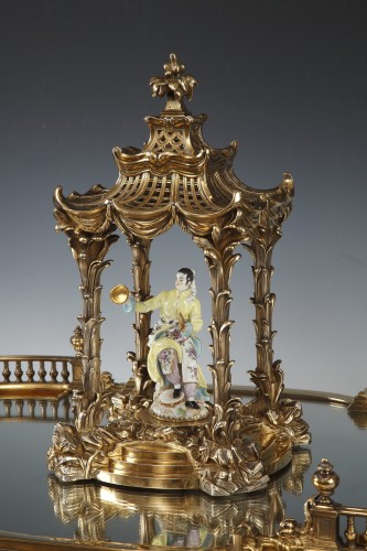 Boin Taburet - Surtout de table à la Pagode en vermeil XIXe - Argenterie et Orfèvrerie Style Napoléon III