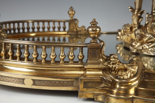 Antiquités - Boin Taburet - surtout de table in finely chiseled vermeil